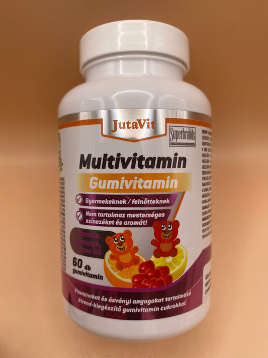 JutaVit Multivitamin Gumivitamin Narancs, cseresznye és citrom ízű 60 darab gumivitamin