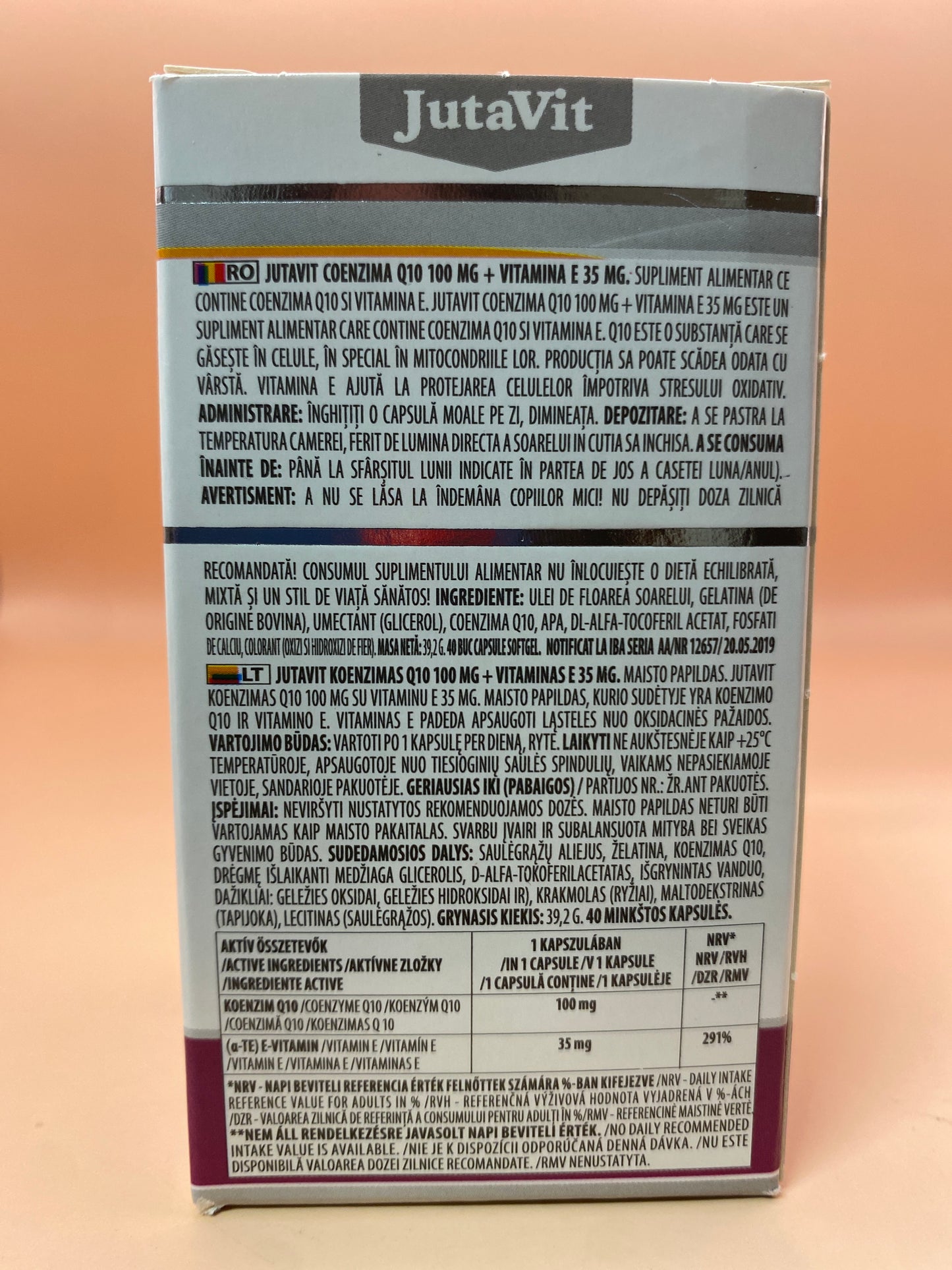 JutaVit Coenzyme Q10 100mg 40 darab kapszula