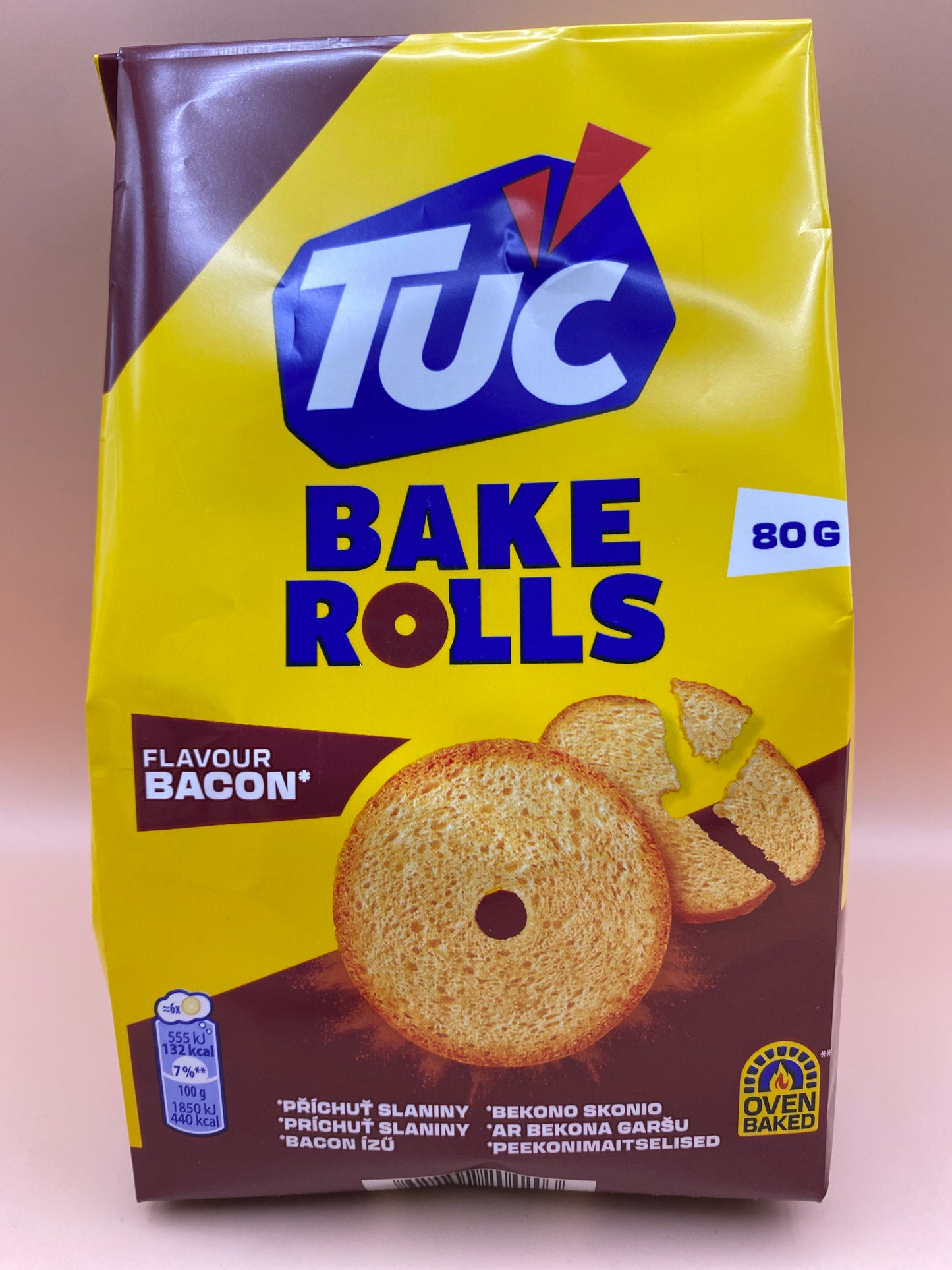 Tuc Bake Rolls Bacon ízű kétszersült 80g