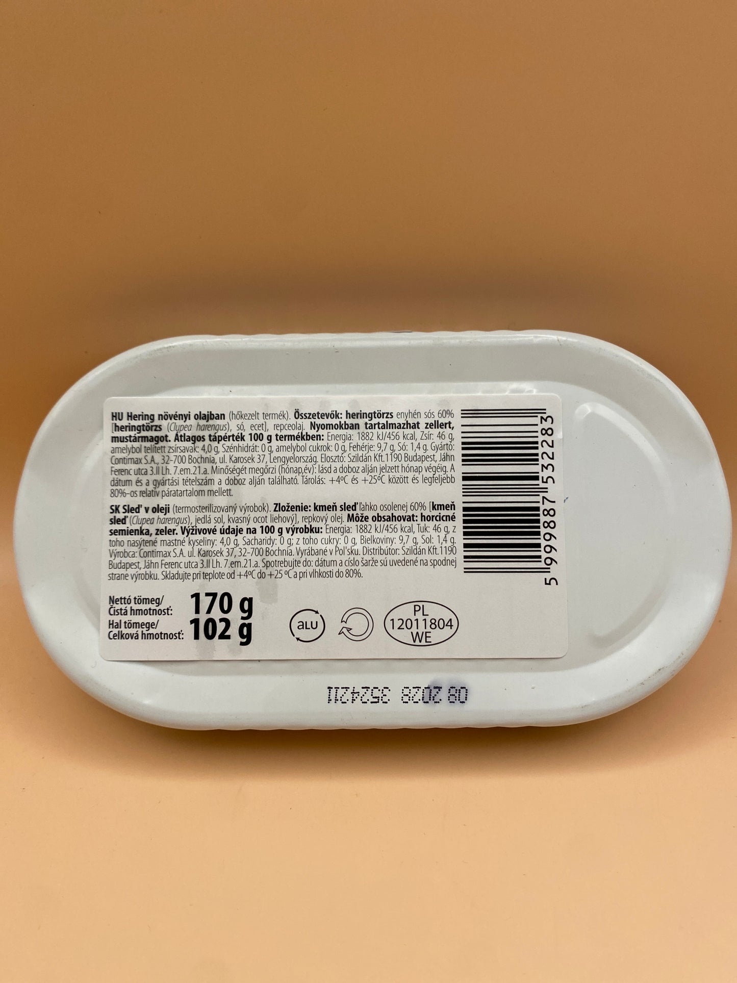 Maestro Pietro Hering növényi olajban 170g