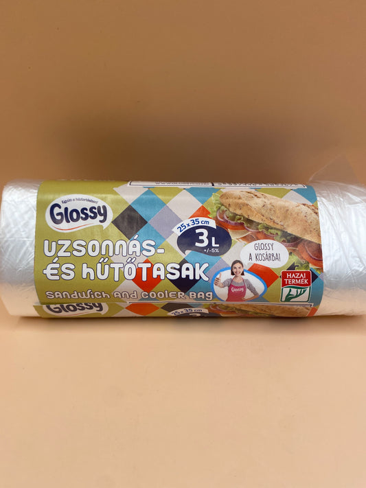 Glossy Uzsonnás és hűtőtasak         3 literes 100 darab