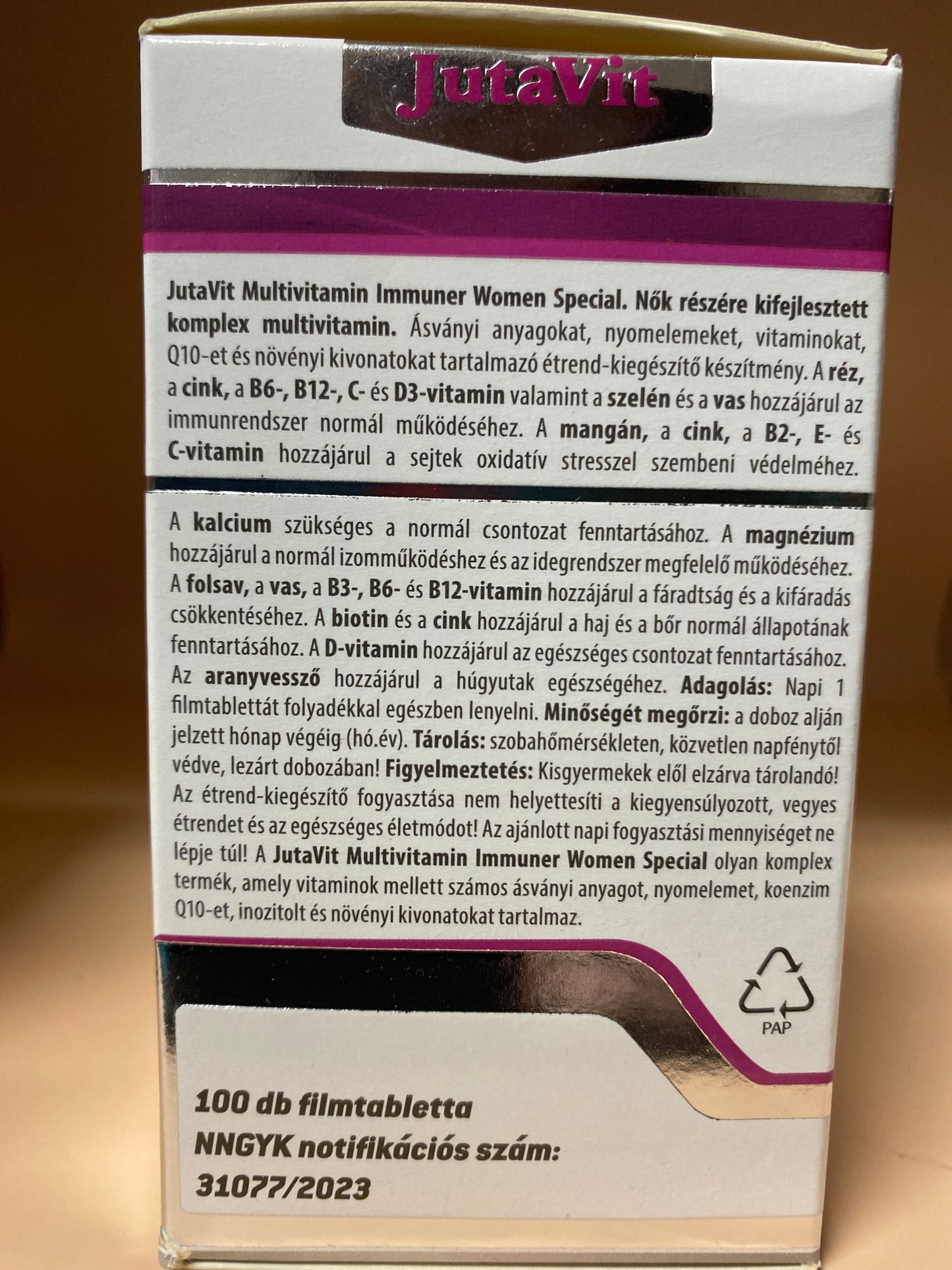 JutaVit Multivitamin Immuner Women special 100 darab filmtabletta