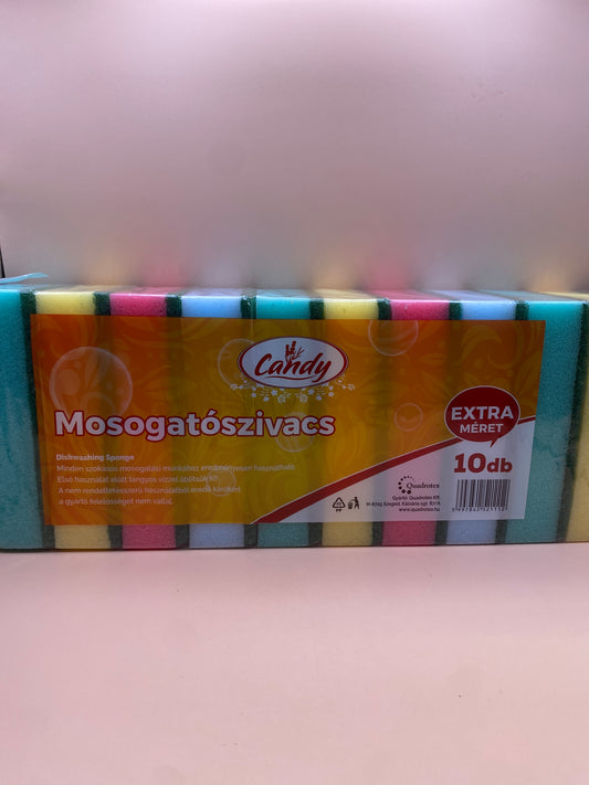 Candy Mosogatószivacs 10 darab Extra méret