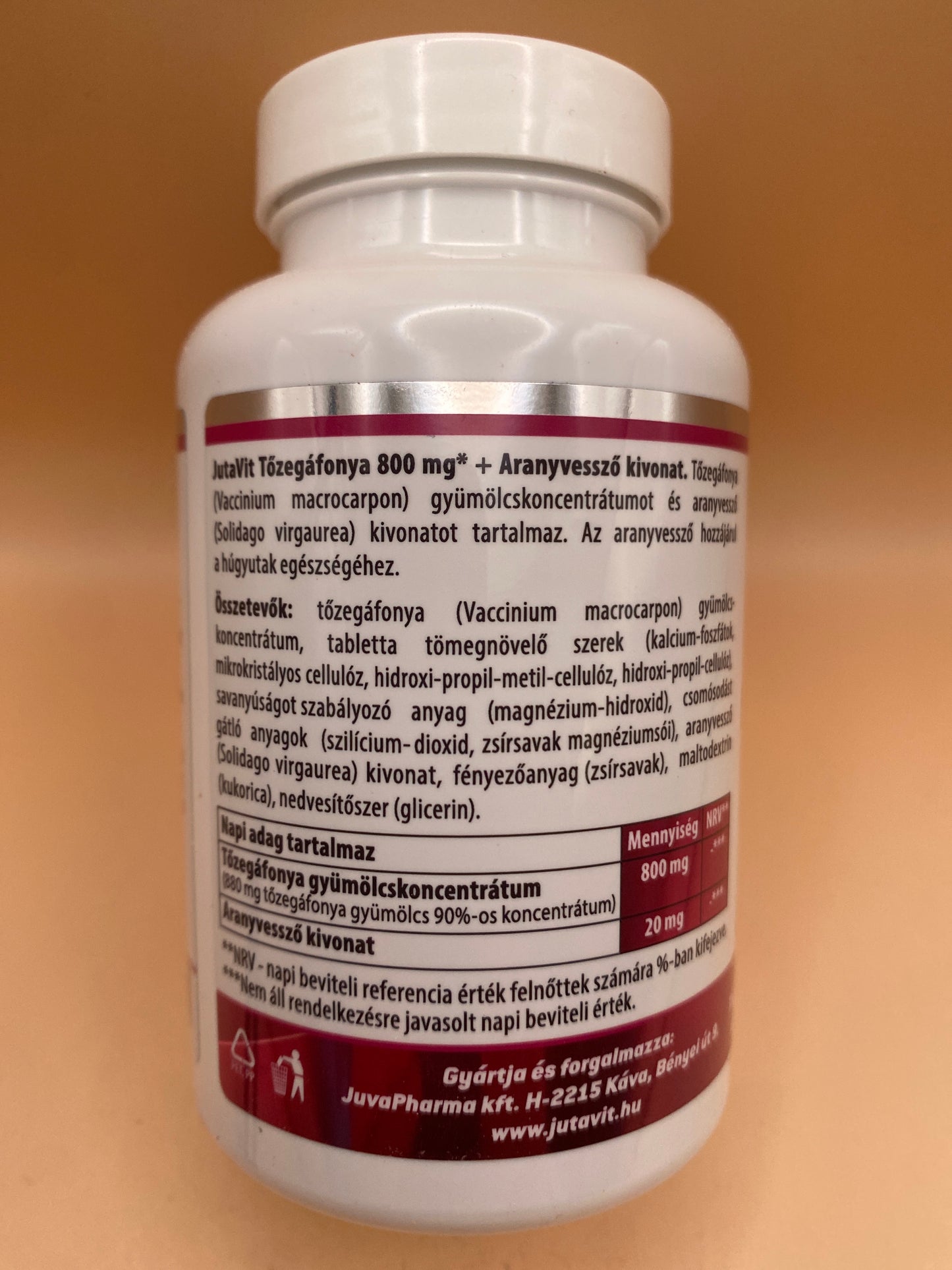 JutaVit Tőzegáfonya 800mg 100 darab filmtabletta