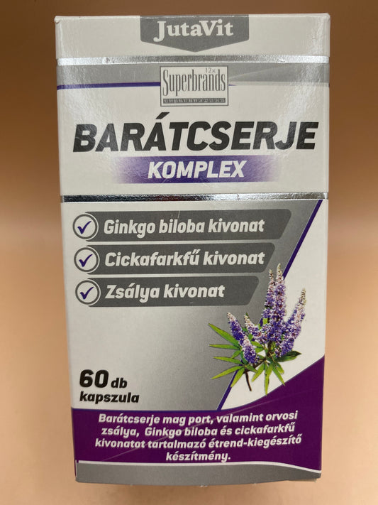 JutaVit Barátcserje Komplex, Ginko biloba, cickafarkfű és zsálya kivonat 60 darab kapszula