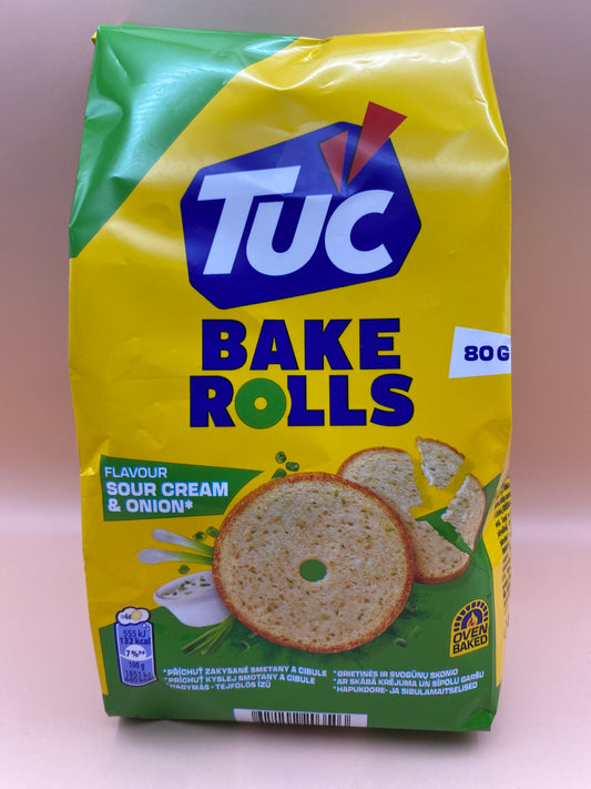 Tuc Bake Rolls Hagymás-tejfölös ízű kétszersült 80g