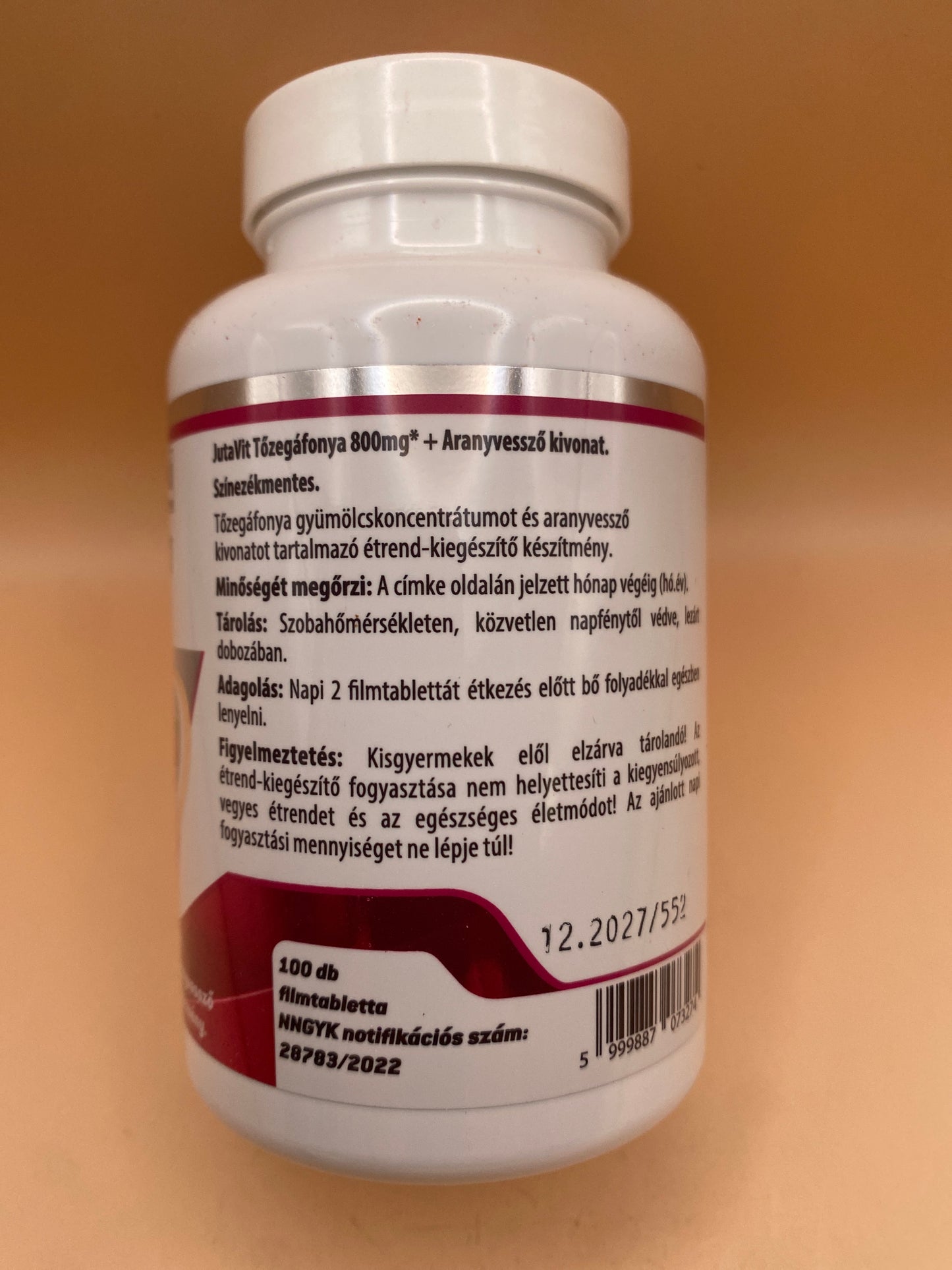 JutaVit Tőzegáfonya 800mg 100 darab filmtabletta