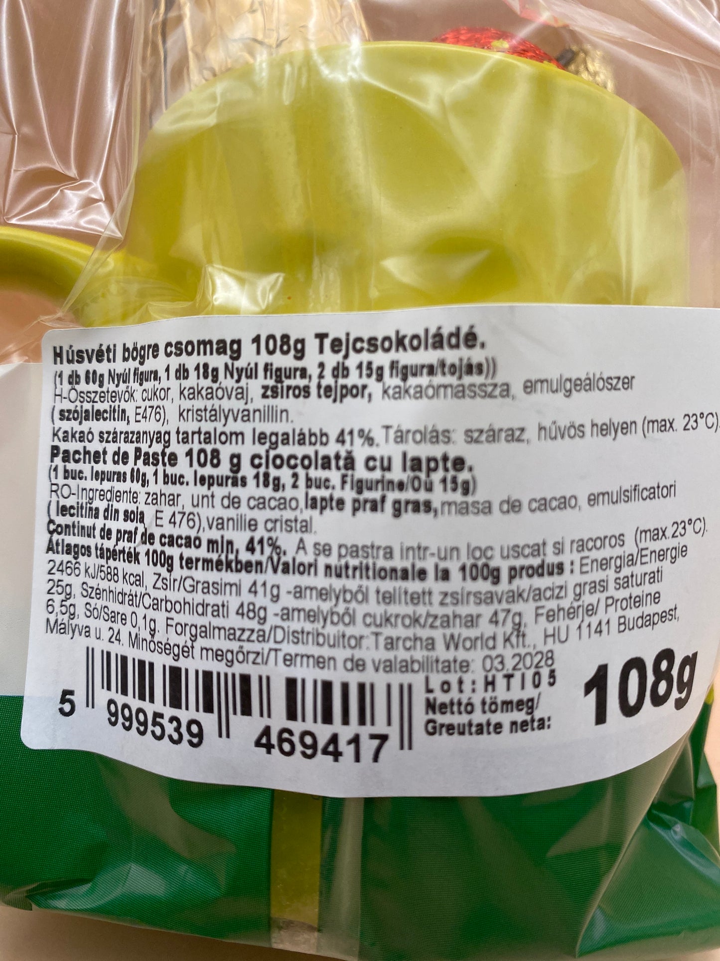 Nicol Húsvéti bögre csomag 108g Tejcsokoládé