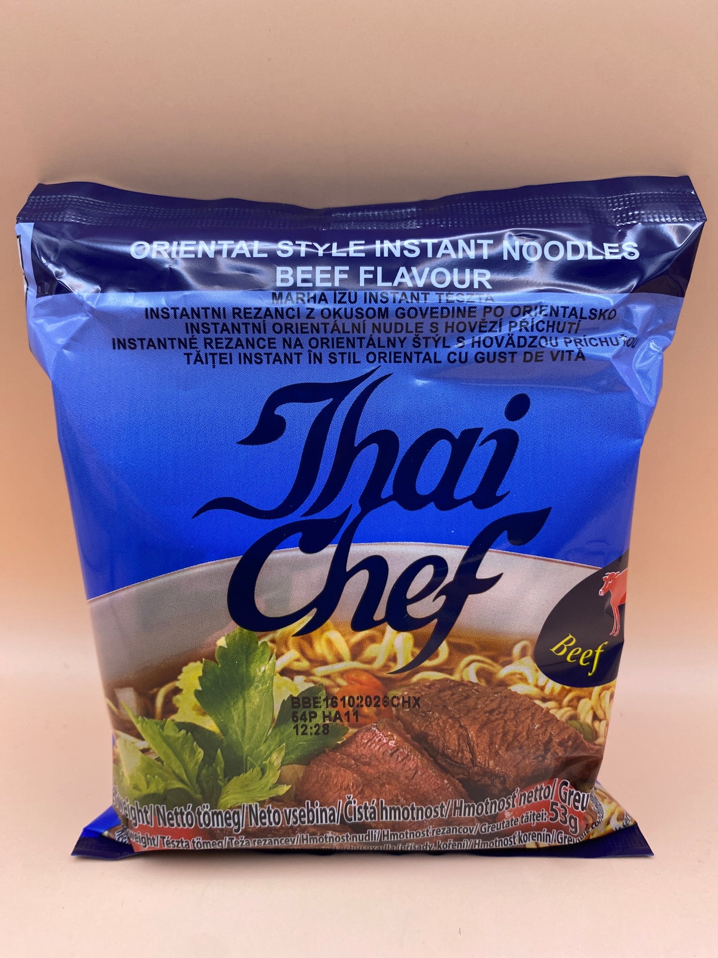 Thai Chef instant tészta 53g     Marha ízű