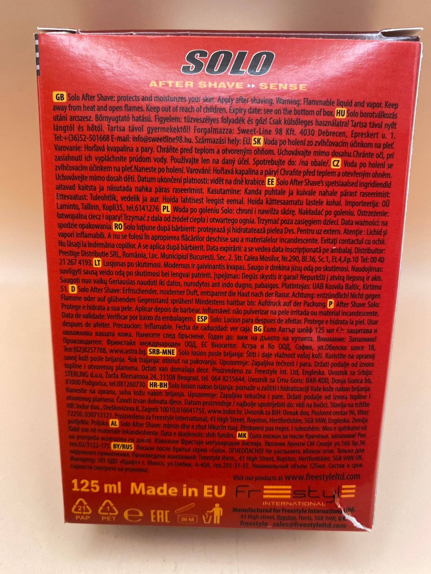 Solo Sense After shave 125 ml