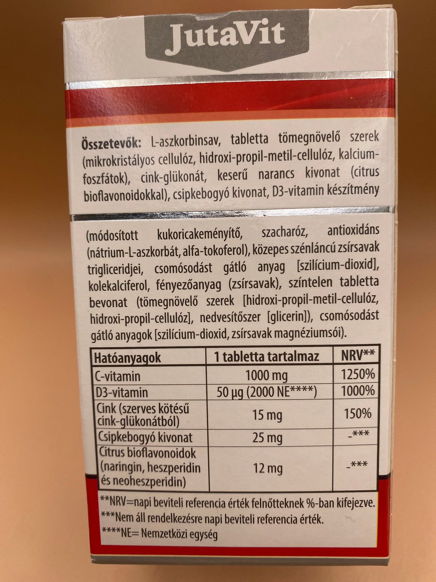 JutaVit C-vitamin 1000mg C+D duó plus Retard 100 darab filmtabletta