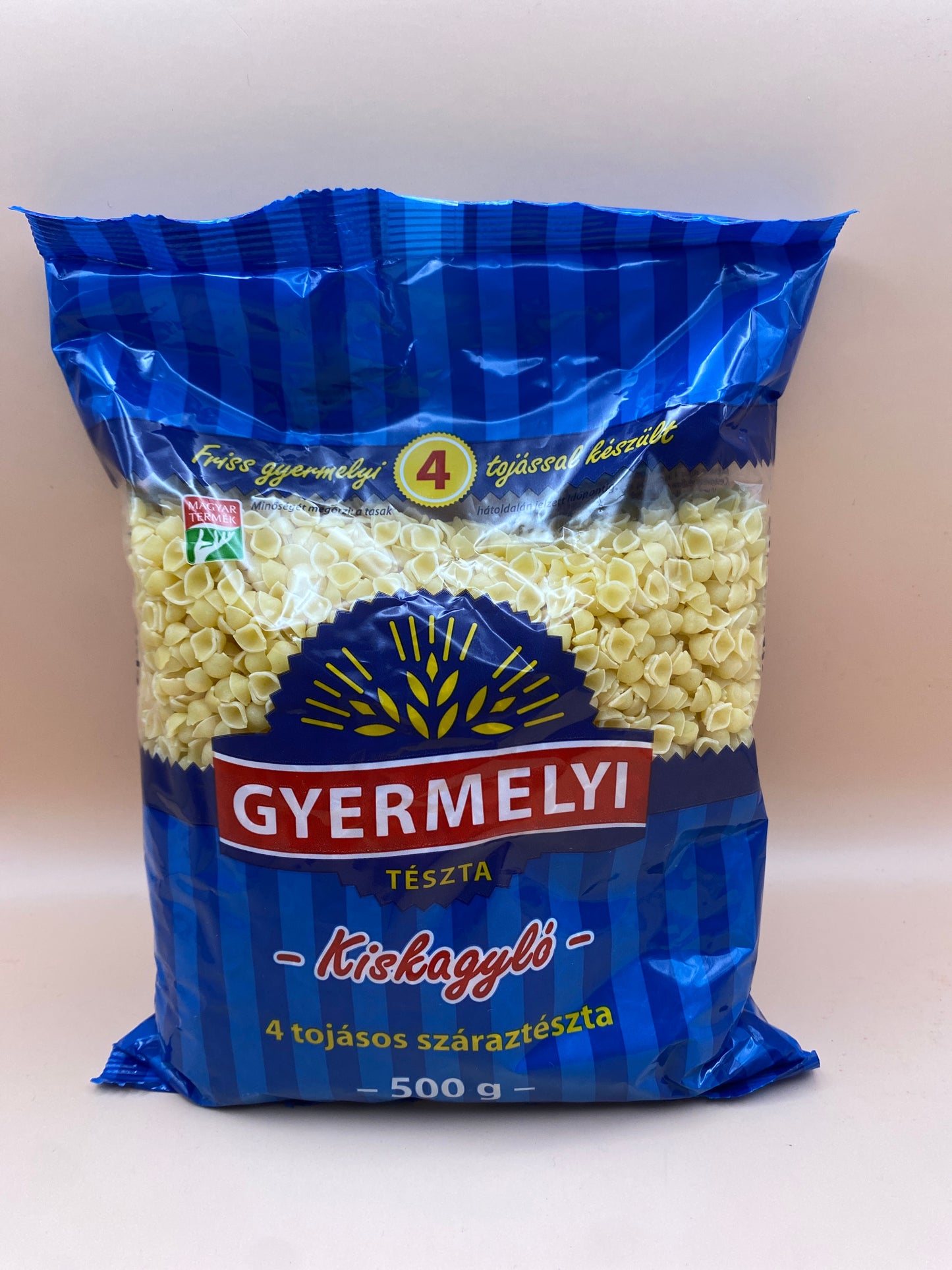 Gyermelyi 4 tojásos száraztészta Kiskagyló 500g