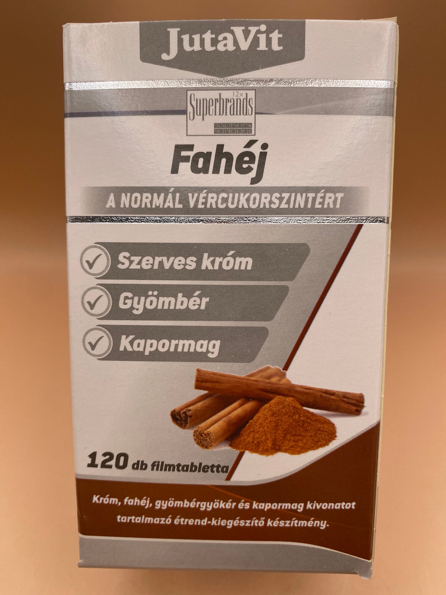 JutaVit Fahéj + Szerves króm + Gyömbér + Kapormag 120 darab filmtabletta