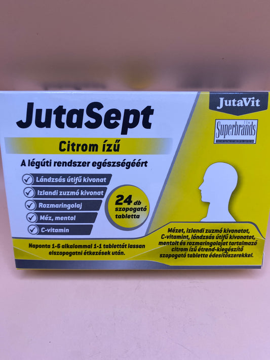 JutaSept szopogató tabletta 24 darab Citrom ízű