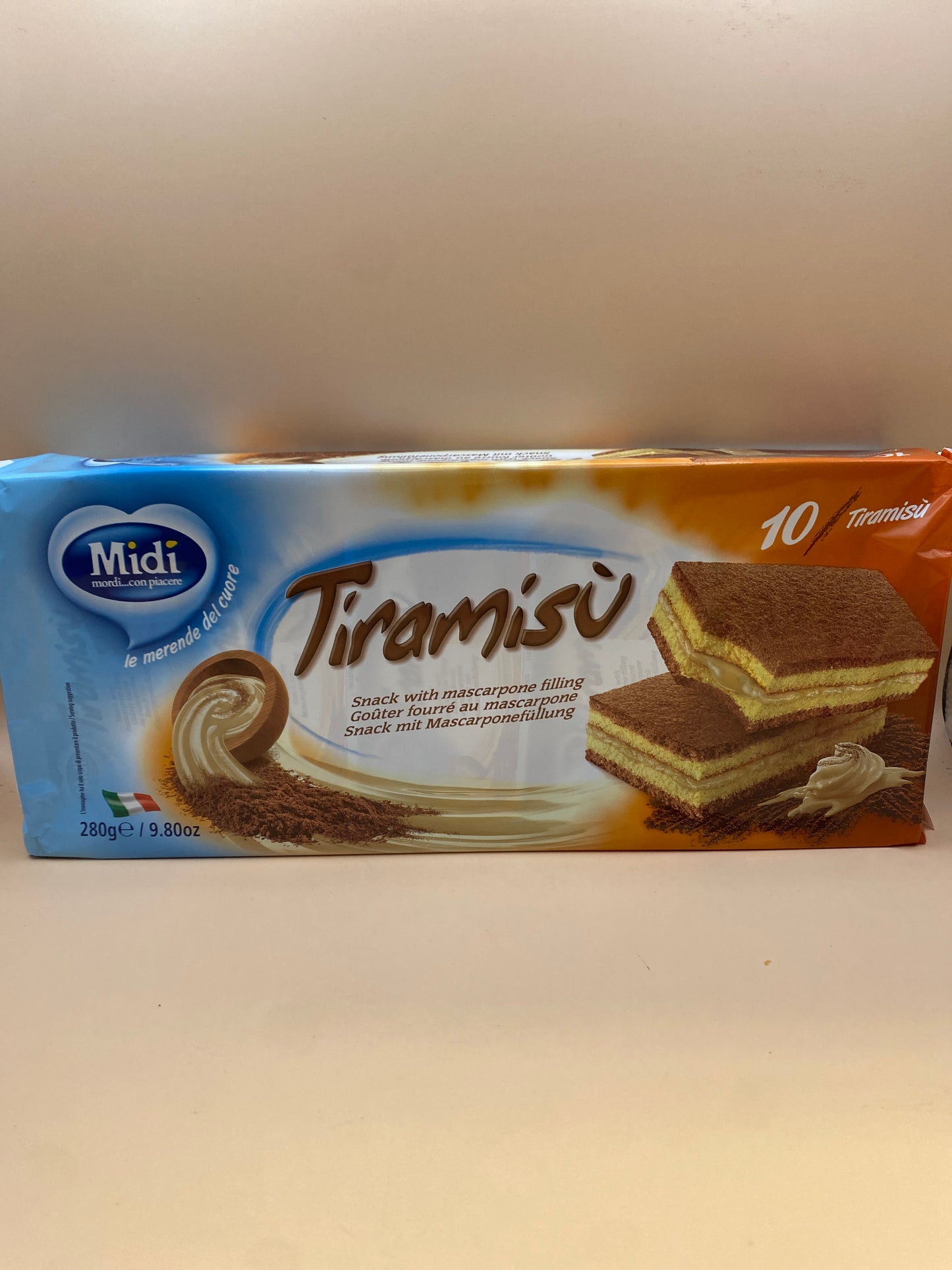 Midi piskóta Tiramisu ízű töltelékkel 280g (10x28g)