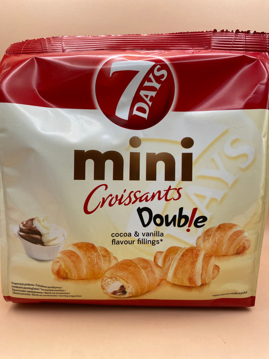 7Days Mini croissant kakaós és vanília ízű töltelékkel 185g