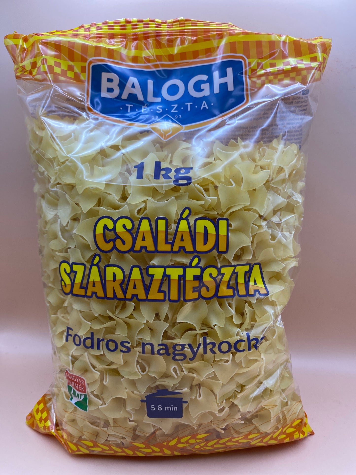 Balogh családi száraztészta 1 kg Fodros nagykocka