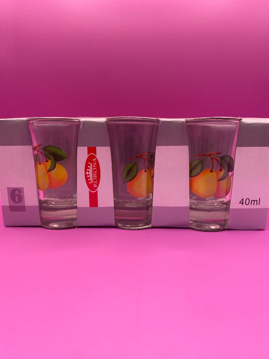 Üveg Pálinkás pohár 40ml-es 6 darab