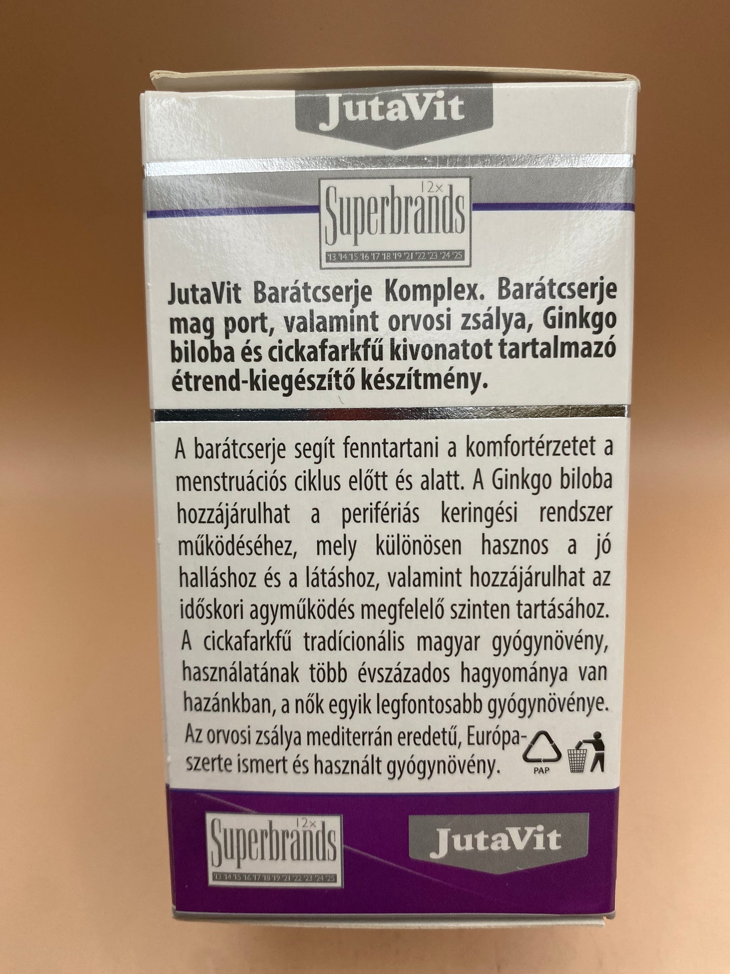 JutaVit Barátcserje Komplex, Ginko biloba, cickafarkfű és zsálya kivonat 60 darab kapszula