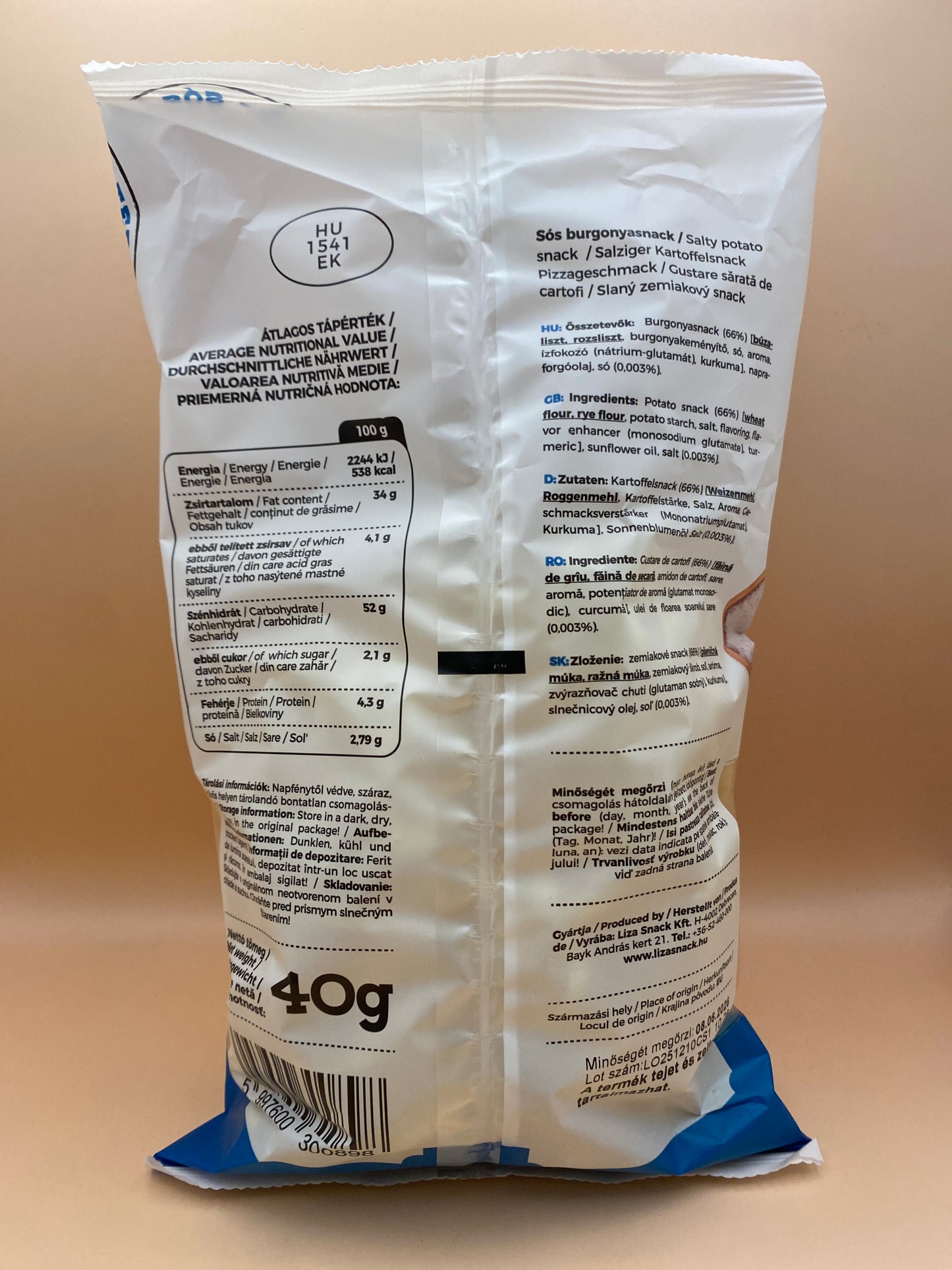 Liza snack Szekérkerék sós burgonyasnack 40g