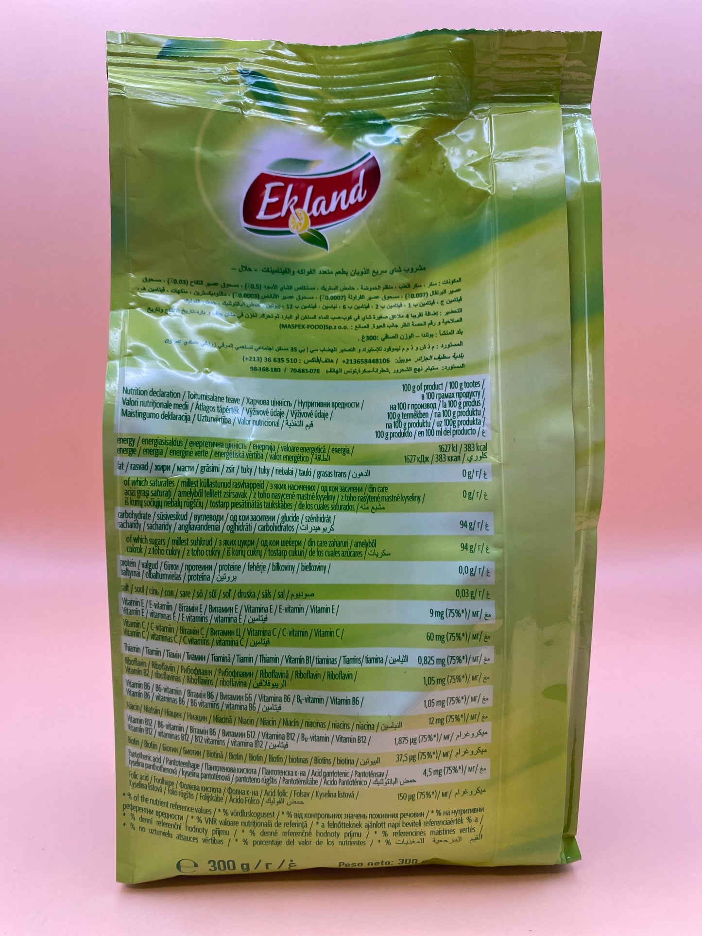 Ekland azonnal oldódó vegyesgyümölcs ízű tea 300g
