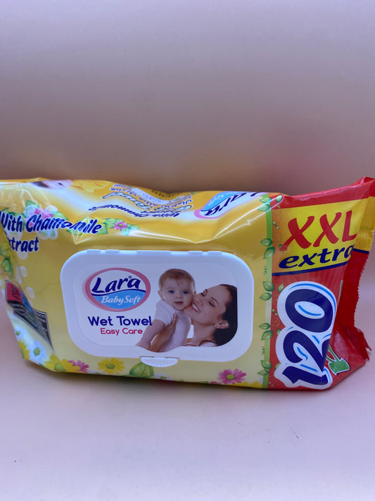 Lara Baby Soft nedves törlőkendő 120 darabos
