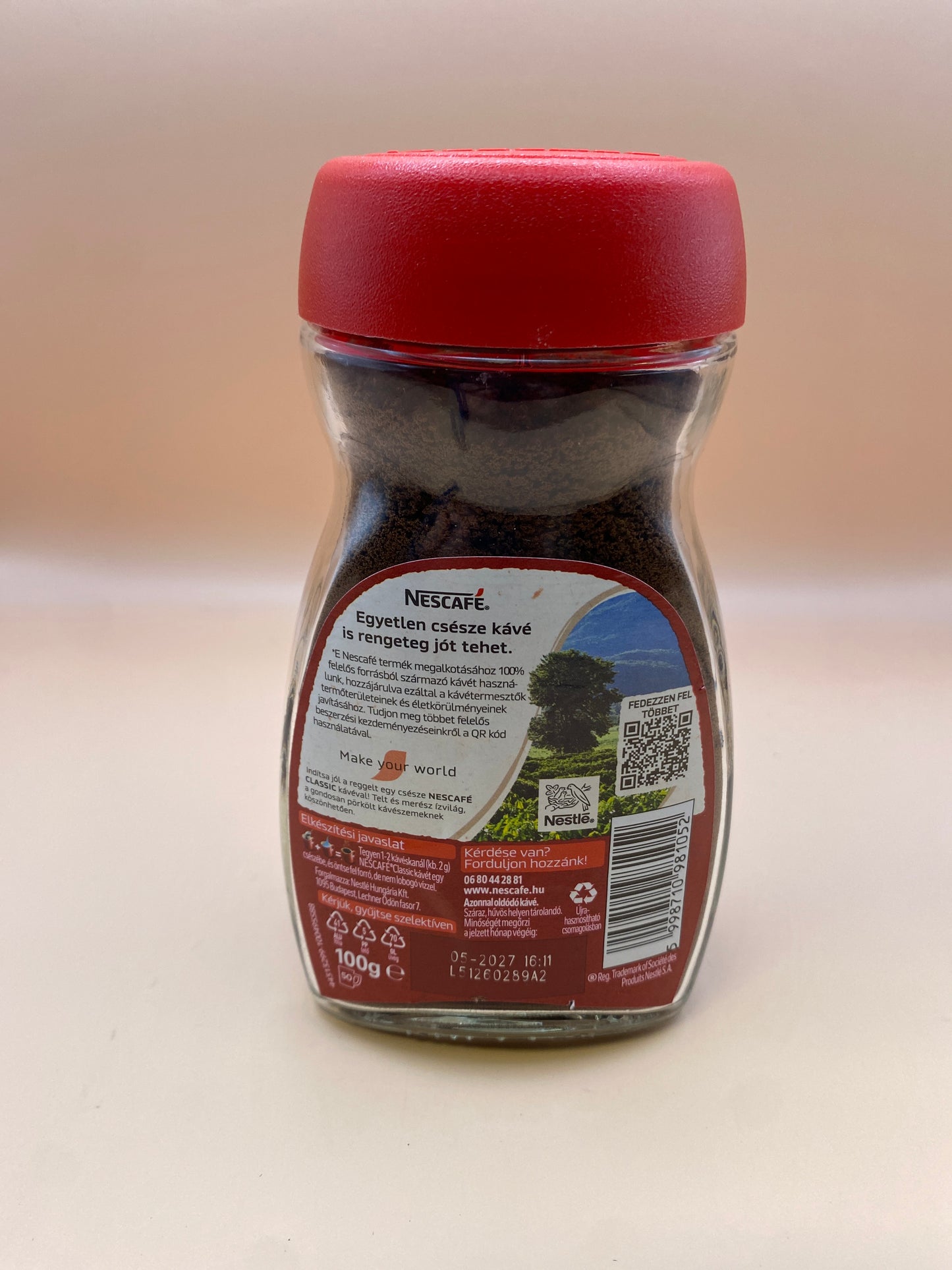 Nescafe Classic instant kávé 100g