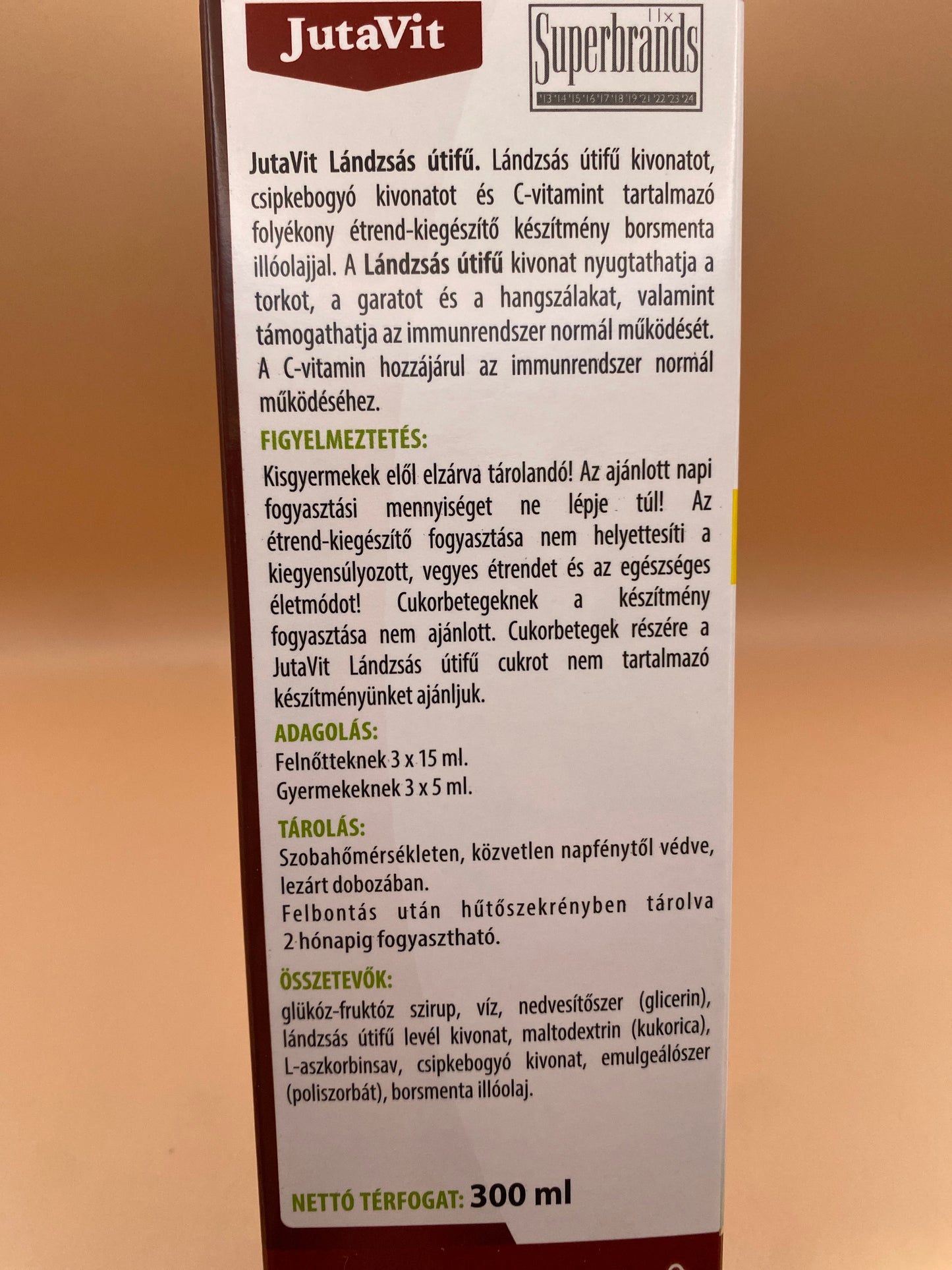 JutaVit Lándzsás útifű szirup 300ml