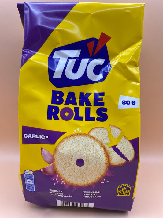 Tuc Bake Rolls Fokhagymás kétszersült 80g