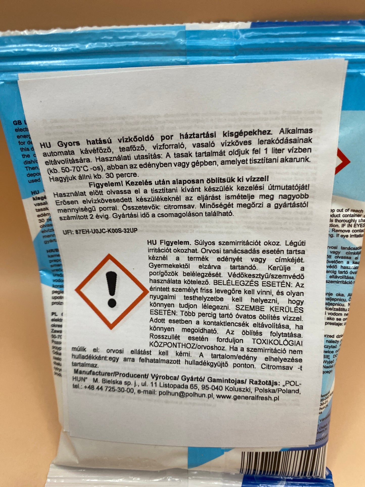 Splash vízkőoldó por háztartási kisgépekhez 50g