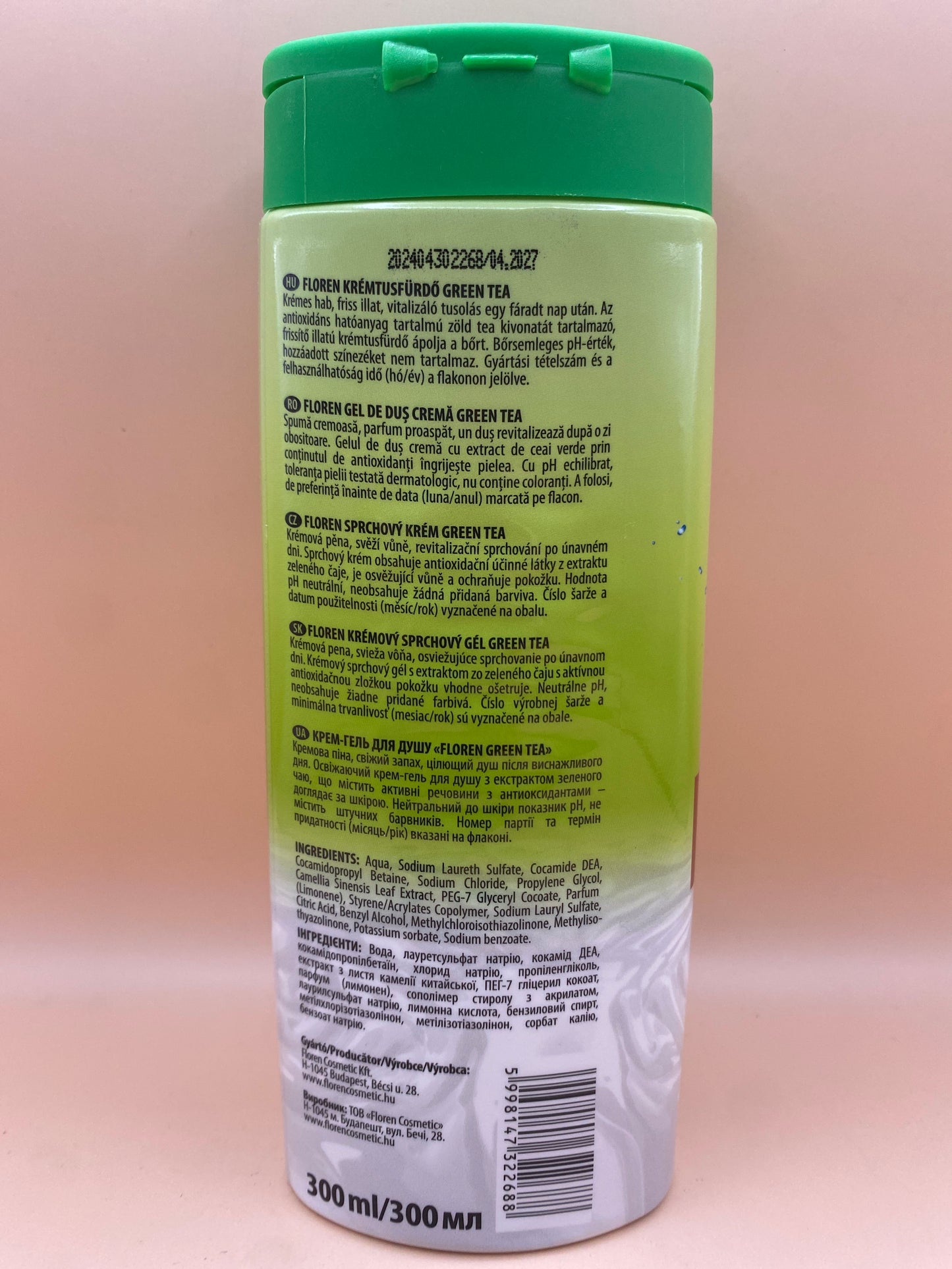 Floren Krémtusfürdő 300 ml     Green tea