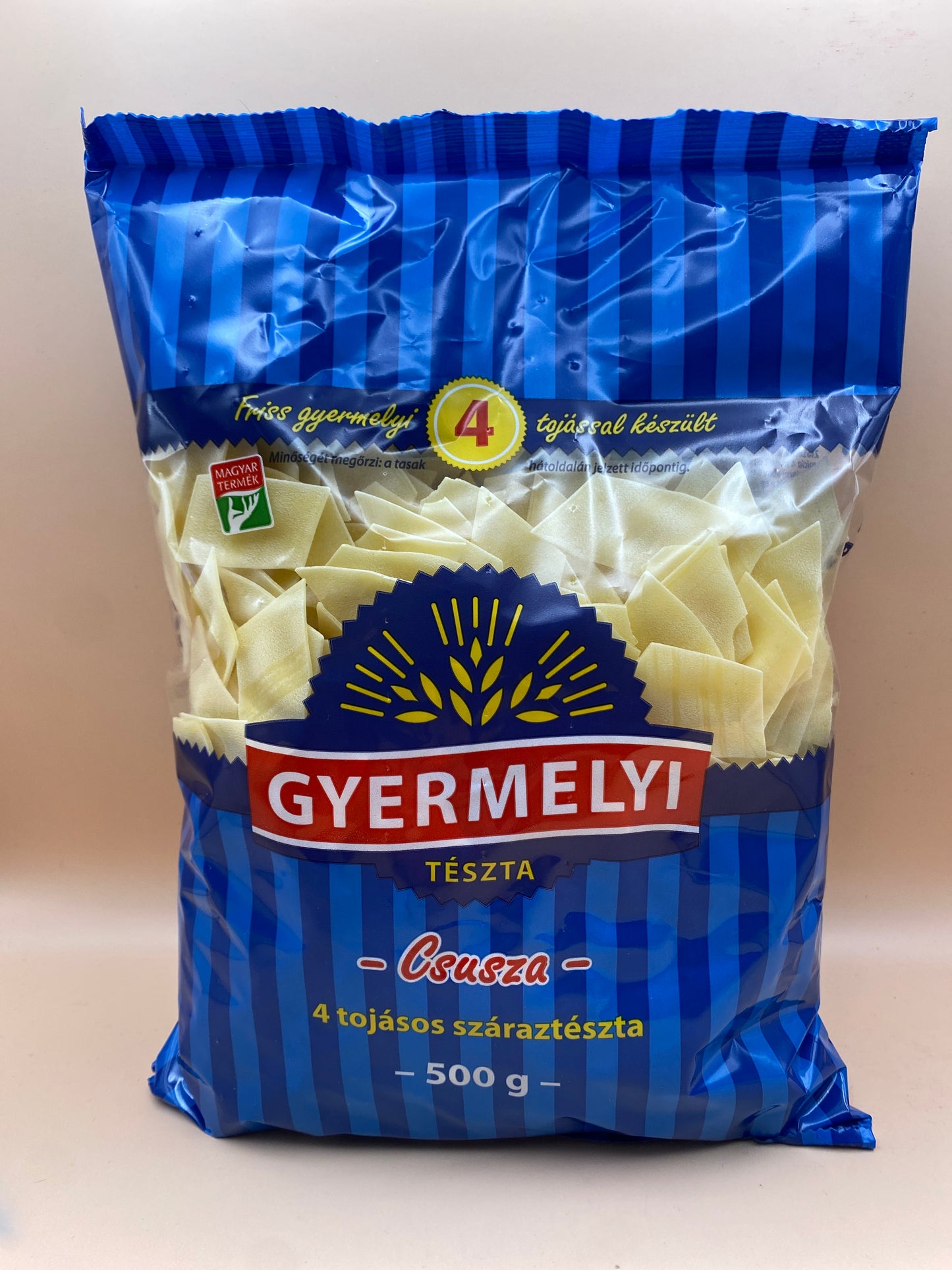 Gyermelyi 4 tojásos száraztészta Csúszás 500g