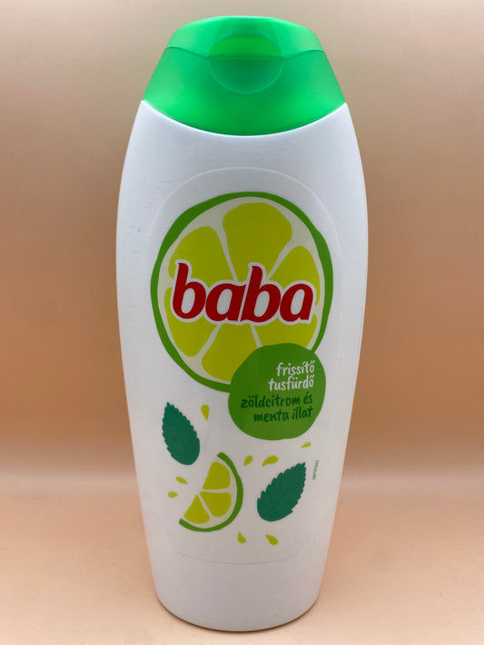 Baba Frissítő tusfürdő 400 ml Zöldcitrom és menta illattal