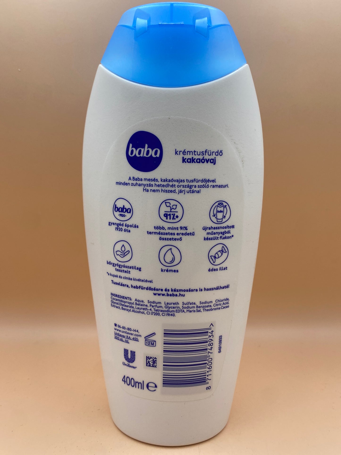 Baba Krémtusfürdő 400 ml Kakaóvaj