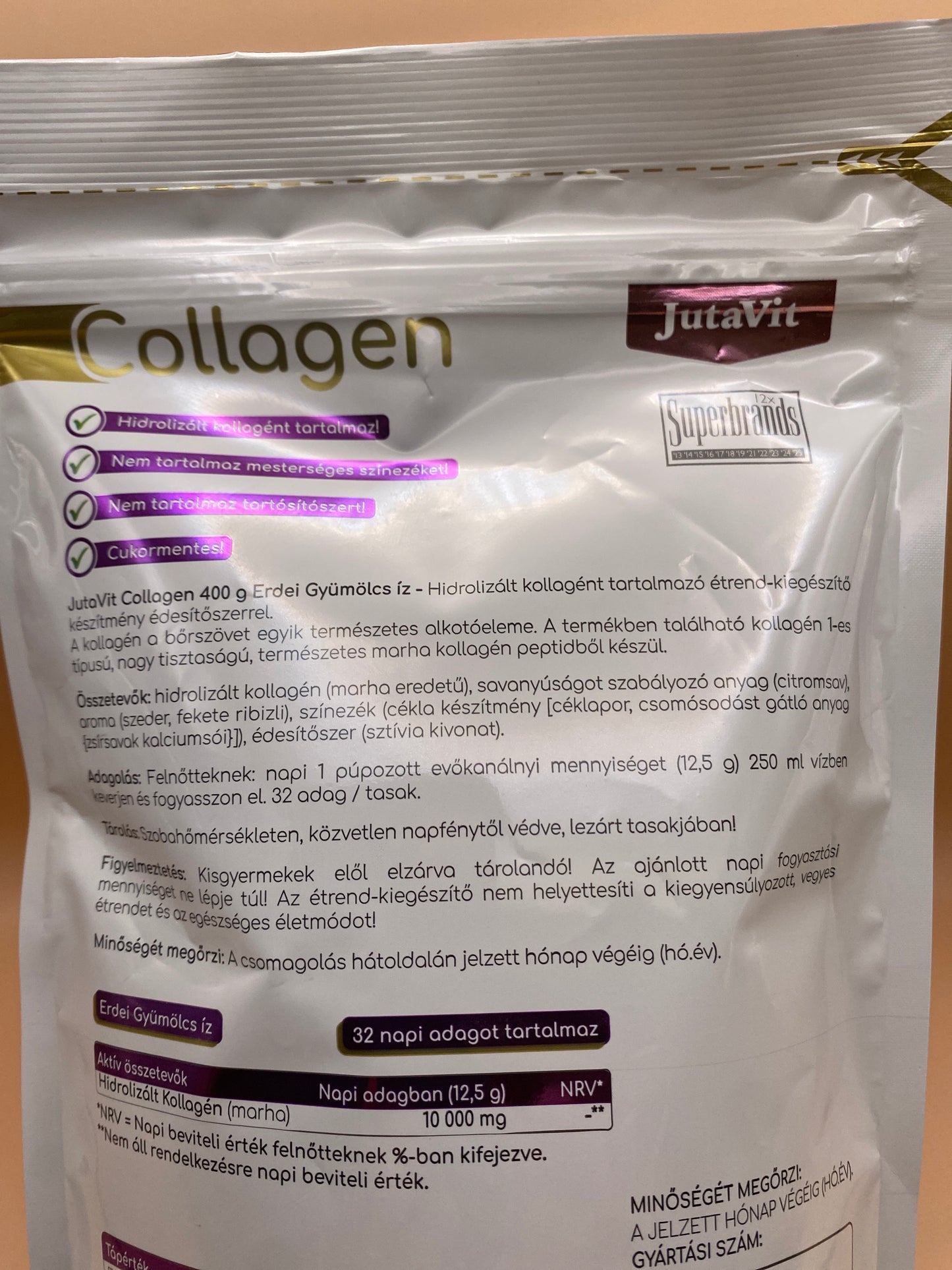 JutaVit Collagen 400g Erdei gyümölcs íz