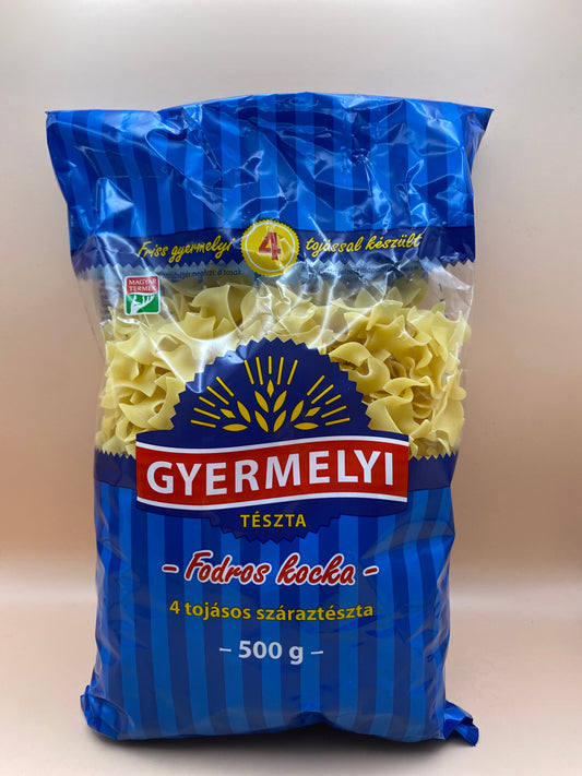 Gyermelyi 4 tojásos száraztészta Fodros kocka 500g