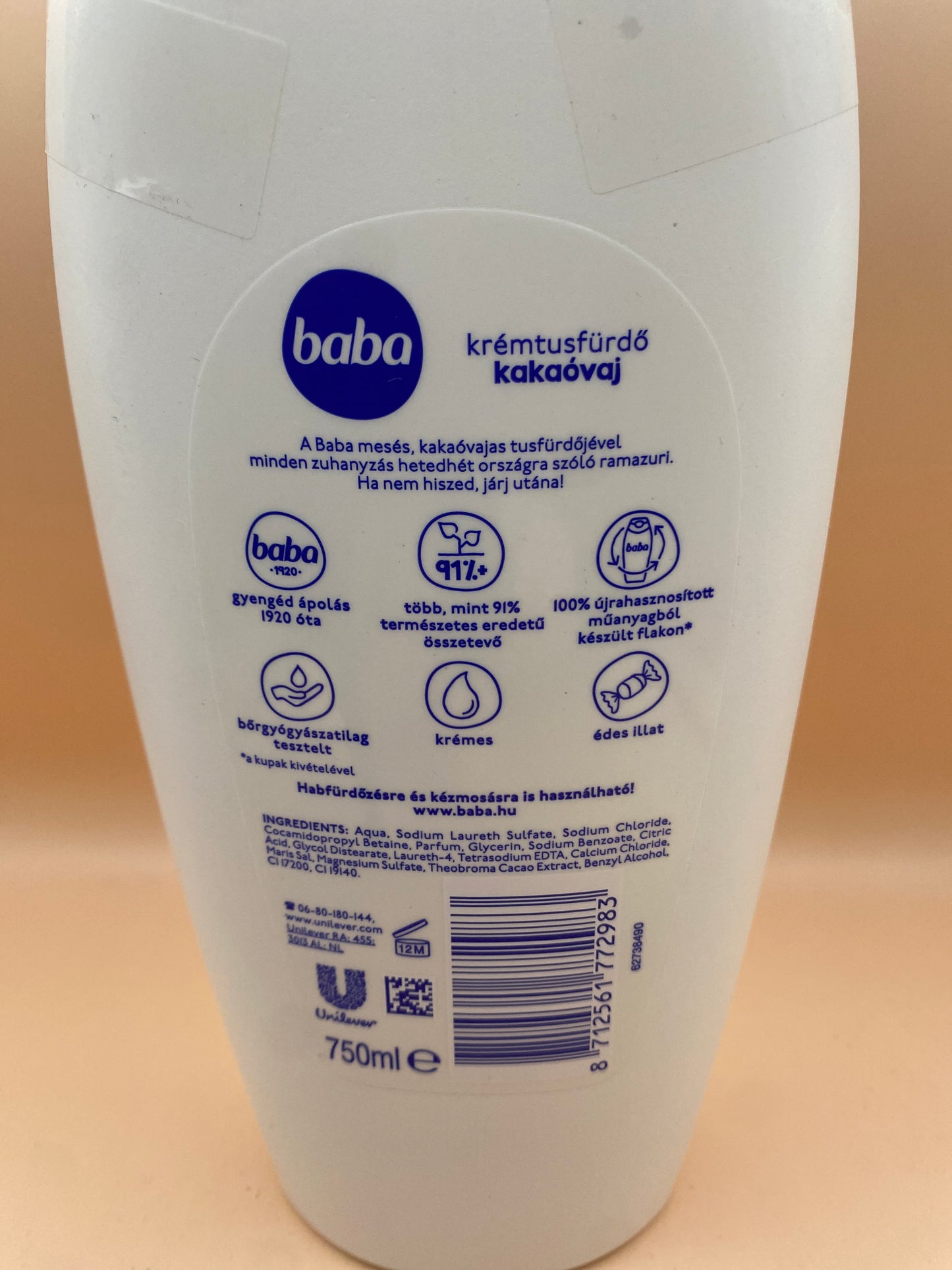 Baba Krémtusfürdő kakaóvaj 750ml