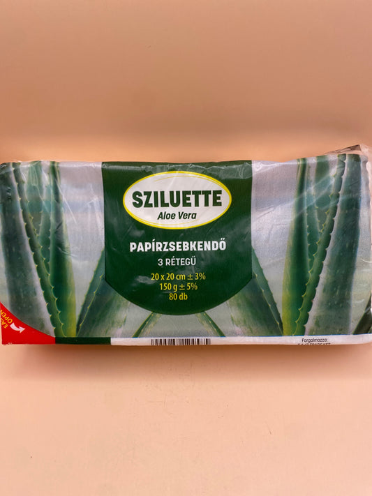 Sziluette Aloe Vera Papírzsebkendő 3 rétegű 80 darab