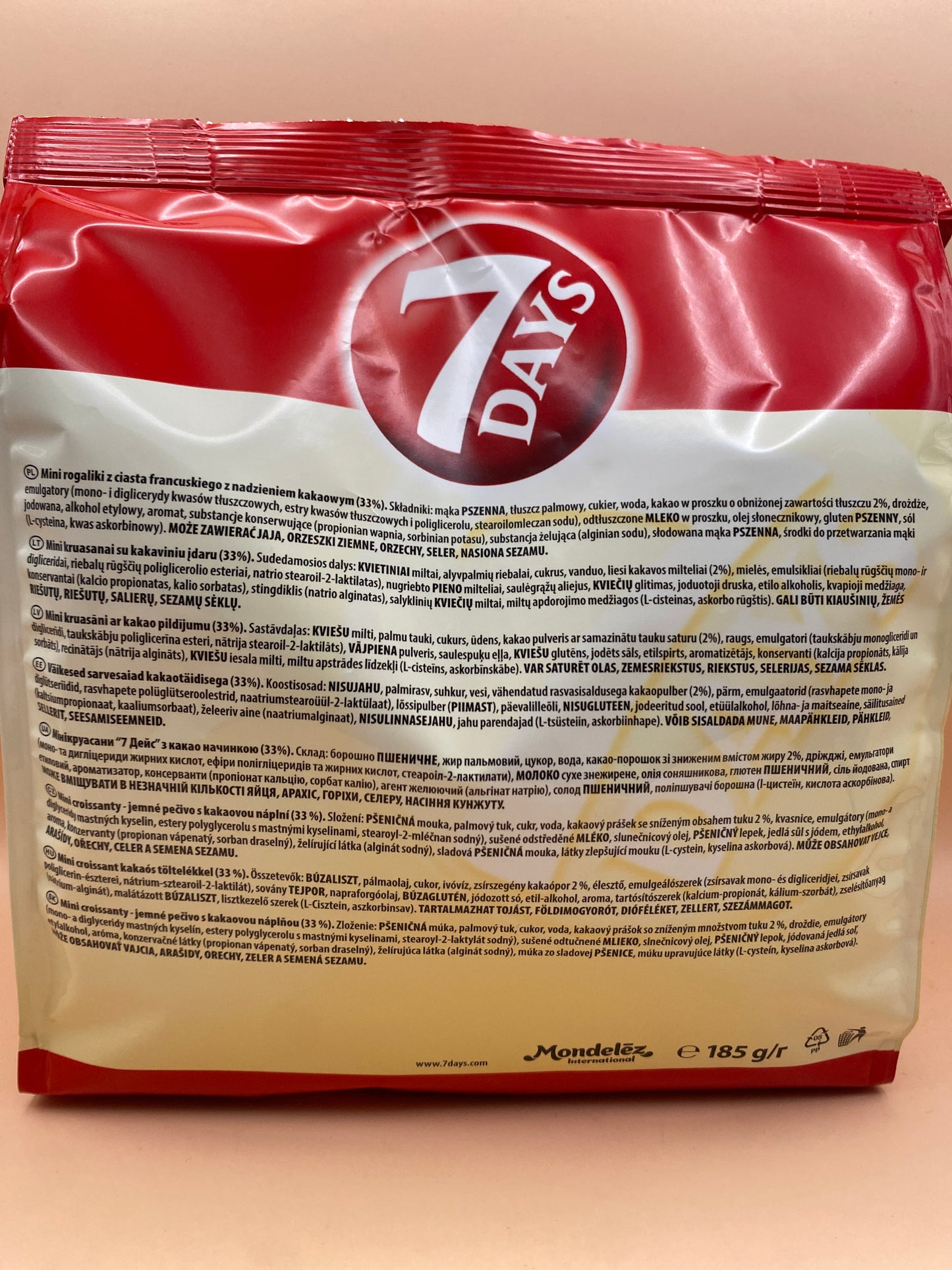 7Days Mini croissant kakaós töltelékkel 185g