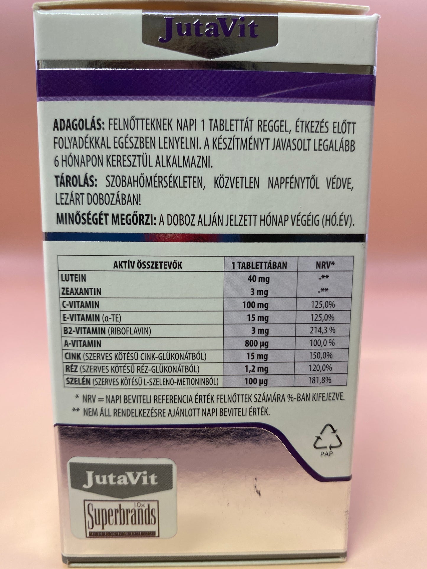 JutaVit Szem-Lutein Pro 40mg 60 darab filmtabletta