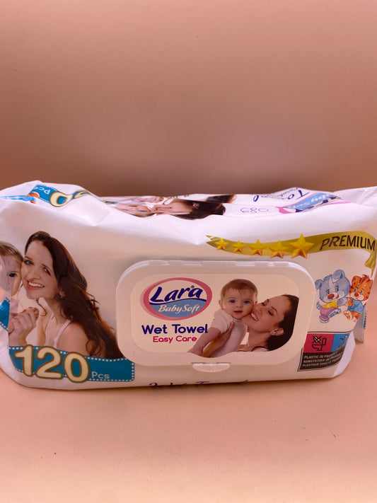 Lara Baby Soft nedves törlőkendő 120 darabos